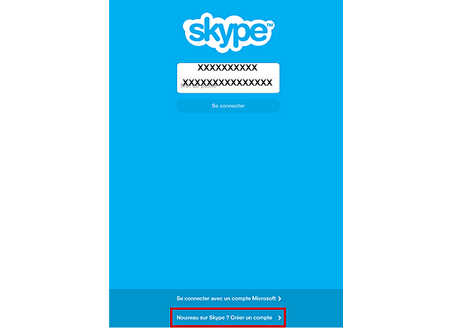 Page d'accueil skype