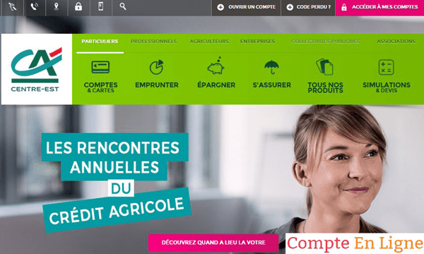 site caisse régionale : site www.ca-centrest.fr 