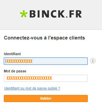 acces espace client binck.fr