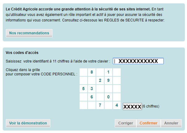 identification au compte credit agriole alsace vosges strasbourg
