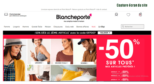 blancheporte.fr suivi commande