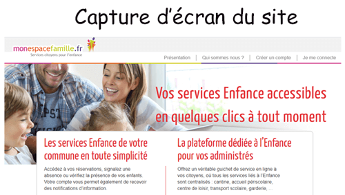 Accéder à monespacefamille.fr