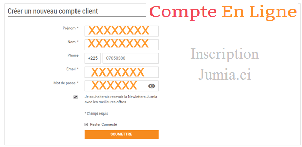 créer un compte jumia cote d'ivoire