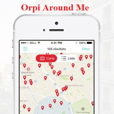 application mobile Orpi Around Me