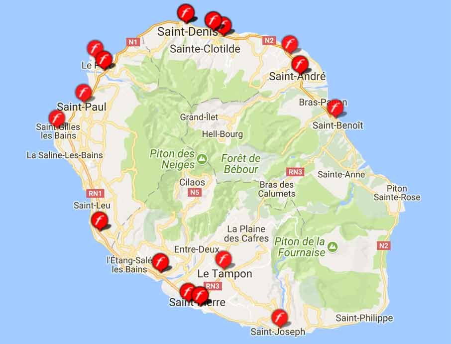 Les bornes Free La Réunion