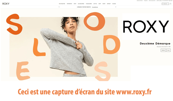 Roxy marque pour femme et homme