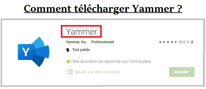 Télécharger et installer Yammer sur mobile