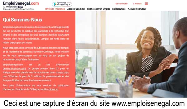Offre d'emploi Sénégal 2022 niveau Bac