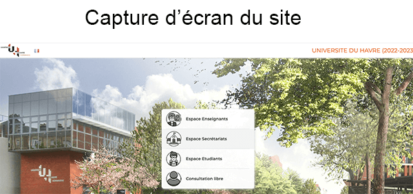 Site officiel Université le Havre