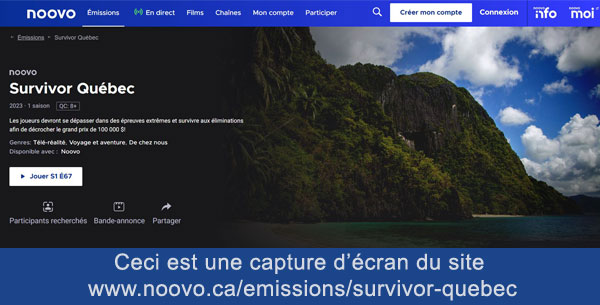 Participer à l'émission de Survivor Québec en 2024