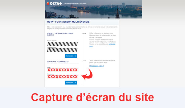 Accéder à mon compte Octa+ Belgique sur le site https://customer.octaplus.be/fr/