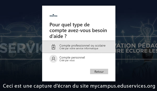 se connecter sur le site mycampus.eduservices.org